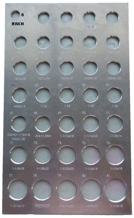 Jerich TG100 thread gauge board